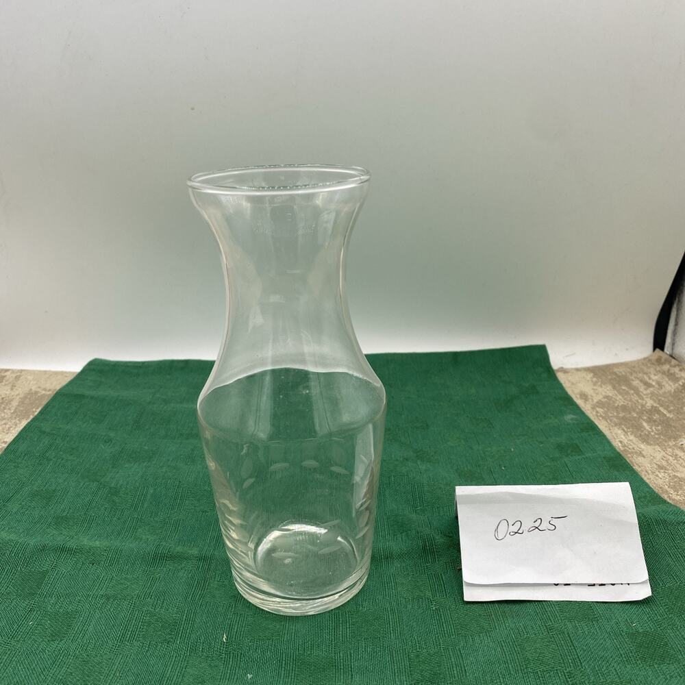 Vintage Libbey Small Etched Dashes Collection Cocktail Carafe 6.5” Tall